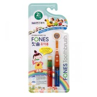 Lootkabazaar FONES 360 Fones Care Baby Toothbrush 360 Degree Revolving Interdental Brush Included Massage Effect Red (FTB001)
